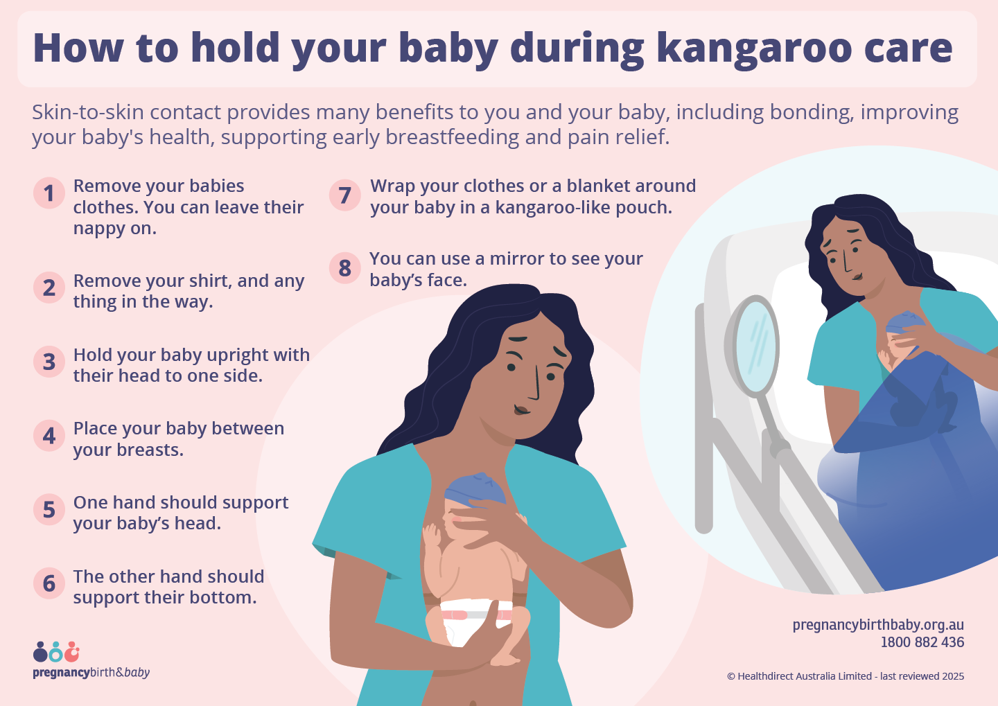 How to hold your baby during kangaroo care